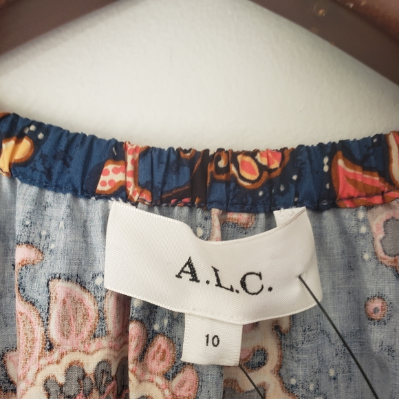 A.L.C. Tiered Paisley Floral Print Cotton Maxi Dress - Picture 11 of 15